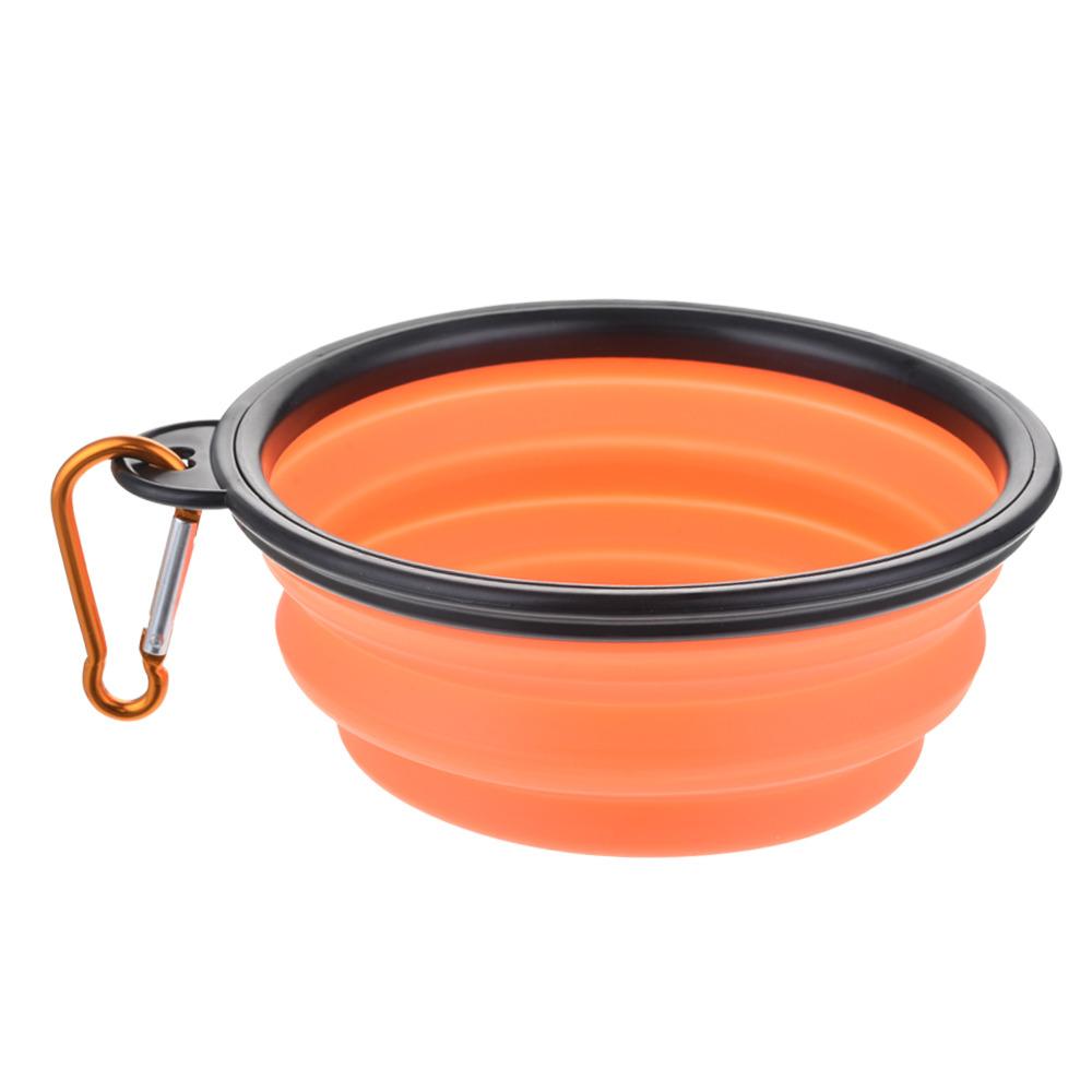 Dog Bowl Portable Folding Pet Bowl Collapsible Silicone Water Bowl for Dog Outdoor Travel Puppy Feeder Dish Food Container