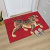 Retro Red Tiger Print Rug for Maximalist for Living Room Abstract Easy To Clean Bedroom Home Decor Soft Rug Beautiful Classic
