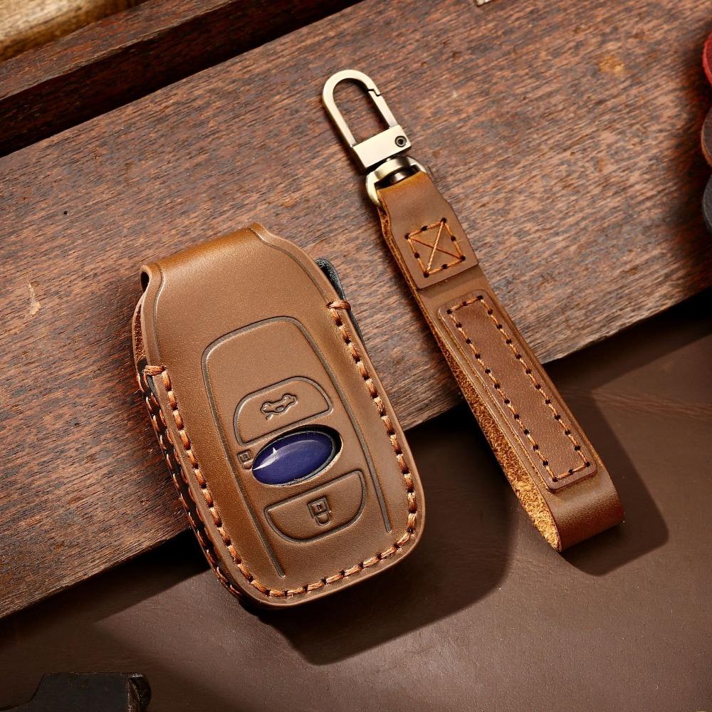 Premium Leather Key Case Cover for Subaru Forester Outback XV Legacy Car Keys Durable Protection