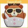 Cartoon Sunglasses Cute Bear Shaped Hard Shell Children Backpack For Daily Use