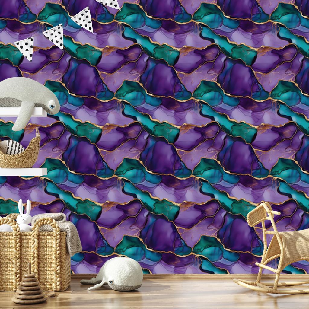 Ink Violet and Indigo Wallpaper for Living Room and Bedroom 50x1000