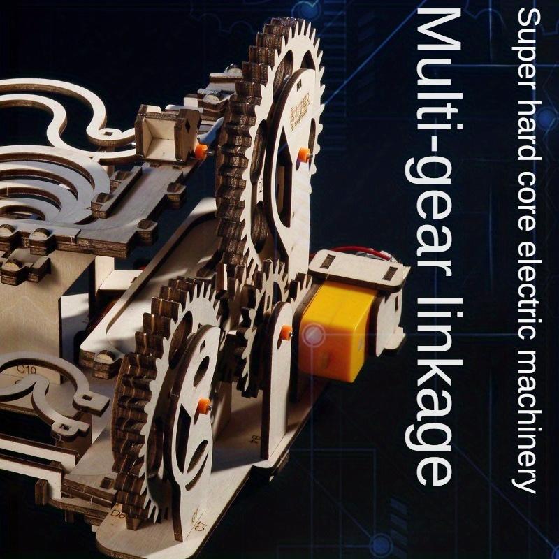 3D Wooden Puzzle - DIY Mechanical Track Balls  Educational Brain Teaser for Adults