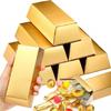 Decorative Gold Bar Candy Box for Home or Office Display and Small Item Storage
