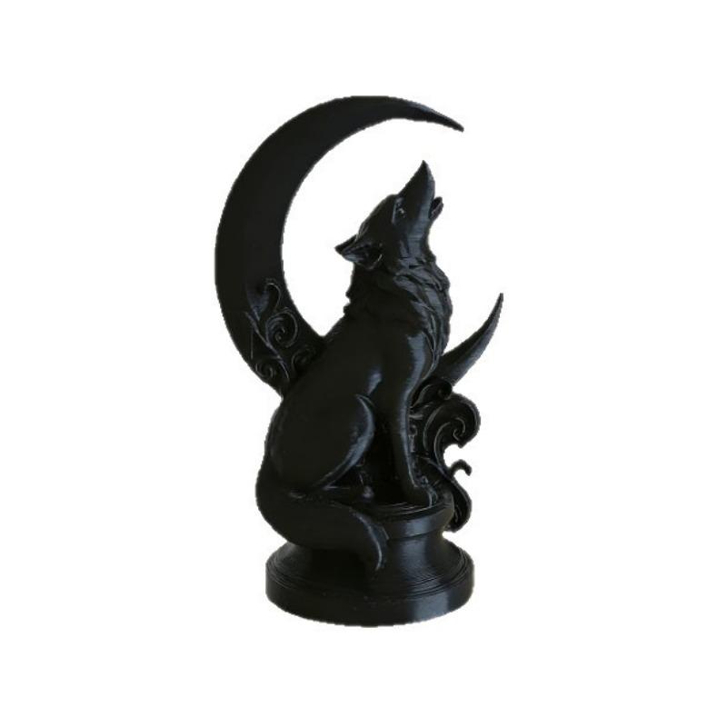 1PC explosion creative 3D printing wolf roar nine days entrance interior decoration crafts