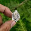 Gift For Women Stackable Adjustable Ring 925 Silver Natural Ocean Jasper