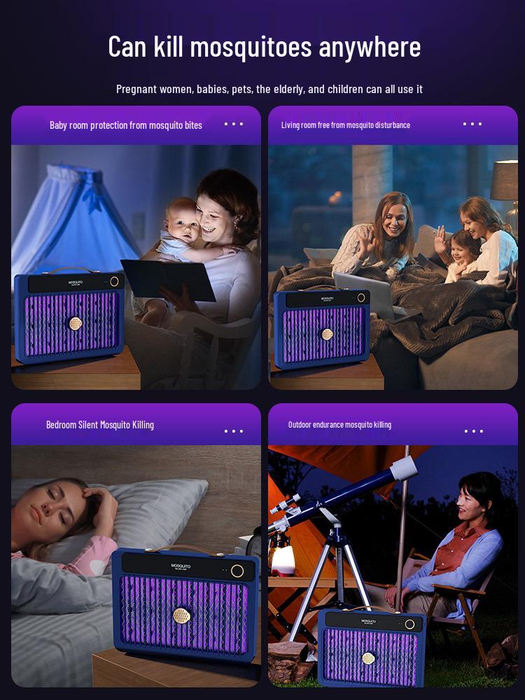 2025 Electric Shock Mosquito Killer Lamp - Portable Outdoor, Wall-Mounted, or Handheld Option