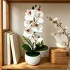 7 Heads Simulated Flower Butterfly Orchid Potted Pink Artificial Faux Plants  Living Room Ornaments