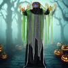 Joyfy Halloween 170 cm Läskiga Dekorationer Pumpa Spöke med Ljudaktivering Animatronics Pumpadekorations för Spökhus