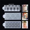Fondantkaka Nätstämplar Stenciler Prägling för dekorationsverktyg Plast Sprayform Bröllopskakor Choklad Ritning Målning