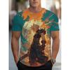 Mode Homme T-shirt Homme Imprimé 3D Col Rond Manches Courtes Tendance Streetwear