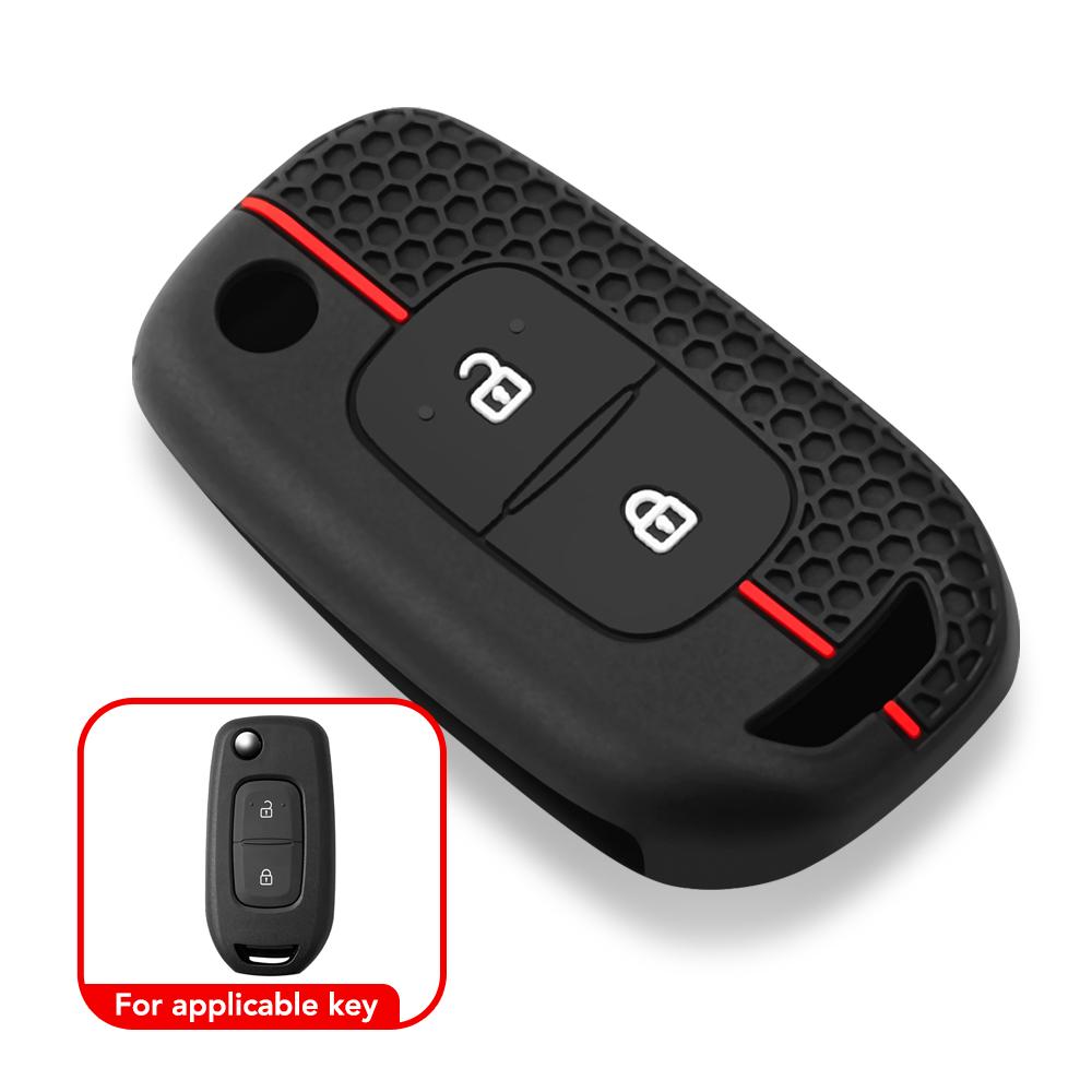 Silicone Car Remote Key Case Cover for Renault Sandero Stepway Logan 2 Clio 5 Arkana Captur Kadjar Daster Twingo Trafic Kwid