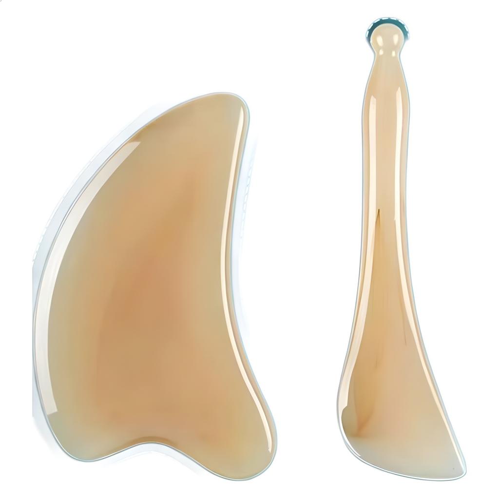 Natural Resin Facial Tendon Pulling Stick Facial Scraping Board Universal Environmentally Friendly Resin Scraping Board Set