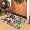 Christmas Carpet Doormat Carpet For Live Room Snowman Pattern Bedside Floor Mat Outdoor Carpet Welcome Mat