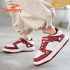 Delhui breathable classmates children's board shoes 2025 spring and autumn models leather lightweight boys and girls student version sports board shoe