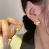Trendy Gold Color Needle Earrings Simply Cute Metallic Geometric Small Stud Earrings For Women Jewelry Gifts Wholesale
