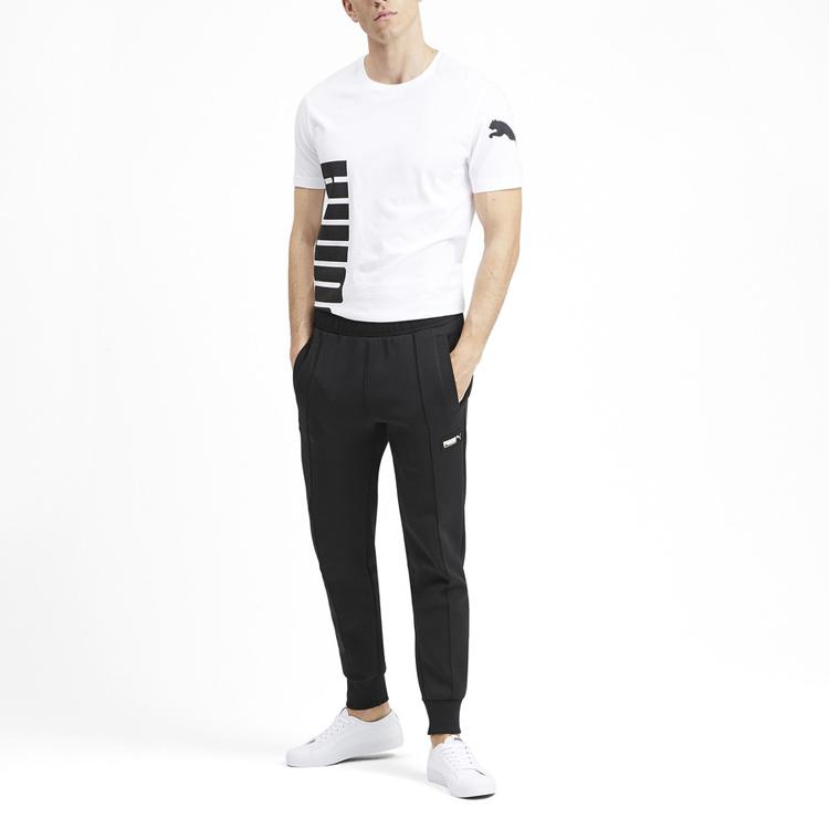 Puma Drawstring Slim Fit Jogger Pants Men Bottoms Black 580172-01