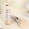 Headband and Bracelet Holder Space Saving Jewelry Display Stand Wood and Soft Velvets Wrist Accessories Organizer