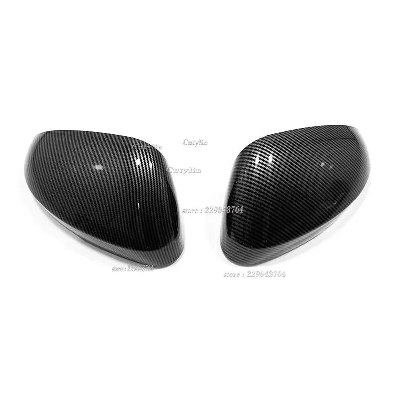 For Mitsubishi Outlander 2024 ABS Carbon Fiber Side Door Rearview Mirror Visor Cover Trims Auto Exterior Accessories