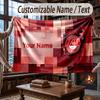 Custom Name Flannel Throw Blanket Aberdeen FC Pattern Warm Home Decoration