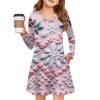 Christmas Day Girls' Long Sleeve Dress - Color Pocket Dress