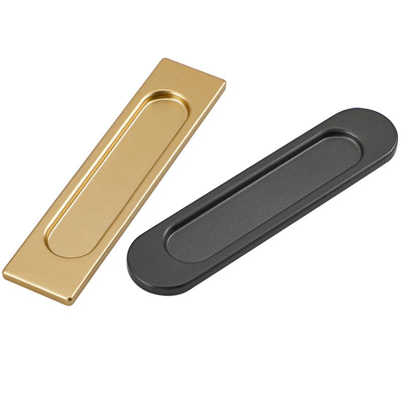 No-Drill Sliding Door Handle for Glass, Cabinet & Kitchen, Gold/Black/Gray Finish
