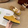 Internet celebrity cartoon cute thick-soled bag head slippers women's summer wear 2025 new models with skirts versatile half-drag Birkenstocks