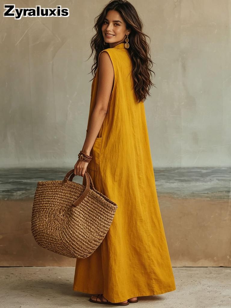 Summer New Style Chic Off-Shoulder Bohemian Ruffled Loose Shirt Dress