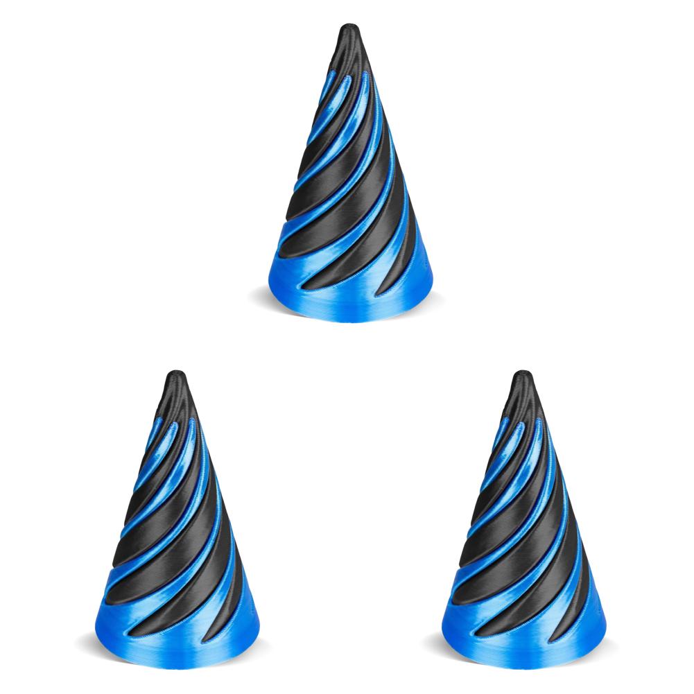 3-1pc 3D Printed Spiral Cone Toy Impossible Pyramid Passthrough Sculpture Pass Through Pyramid Fidget Anti Stress Toy for Kids A