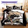 Kaiju No. 8 Pattern Bedding,Quilt Set Quilt Cover Pillowcase Home Birthday Gift (1 * duvet cover + 2 * pillowcase, without core)