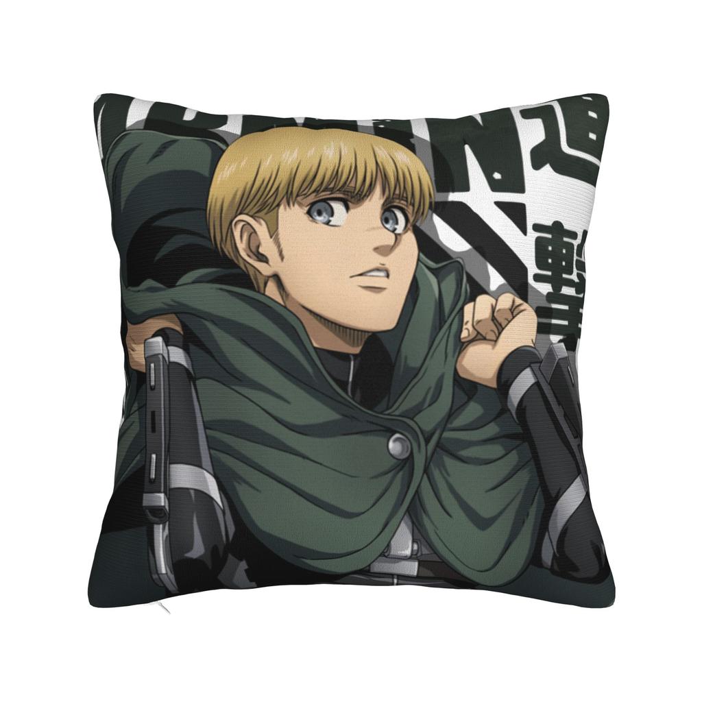Armin Arlert Attack on Titan Kissenbezug Druckstoff Kissenbezug Dekorative Kissenhülle Sitzfläche Quadratisch 40*40cm