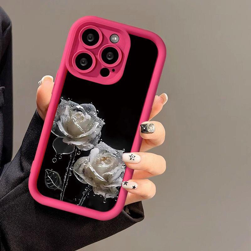 Rain and Dew Rose for iPhone17ProMax mobile phone case 17 Apple 16 matte 14/15 Premium 12 factory
