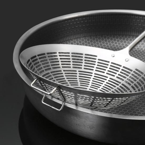 Stainless Steel Spider Strainer Skimmer Long-Handled Mesh Oil Strainer Spoon for Deep Frying Pasta & Hot Pot Rust-Resistant Kitchen Cooking Spoon