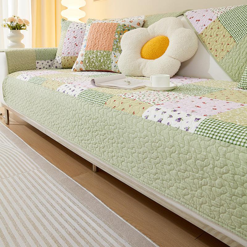 Sofa Cushion Four Seasons Universal Cushion Non-Slip Sofa Cover Simple High-Grade Washed Cotton Fabric Backrest Cover Cloth