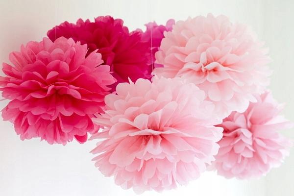 34907 Blotting paper pompom 15 white decoration pompoms