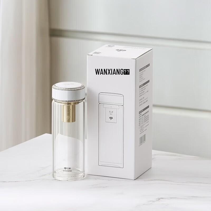 WANXIANG Titanium Silver Antibacterial Single-Wall Glass Bottle