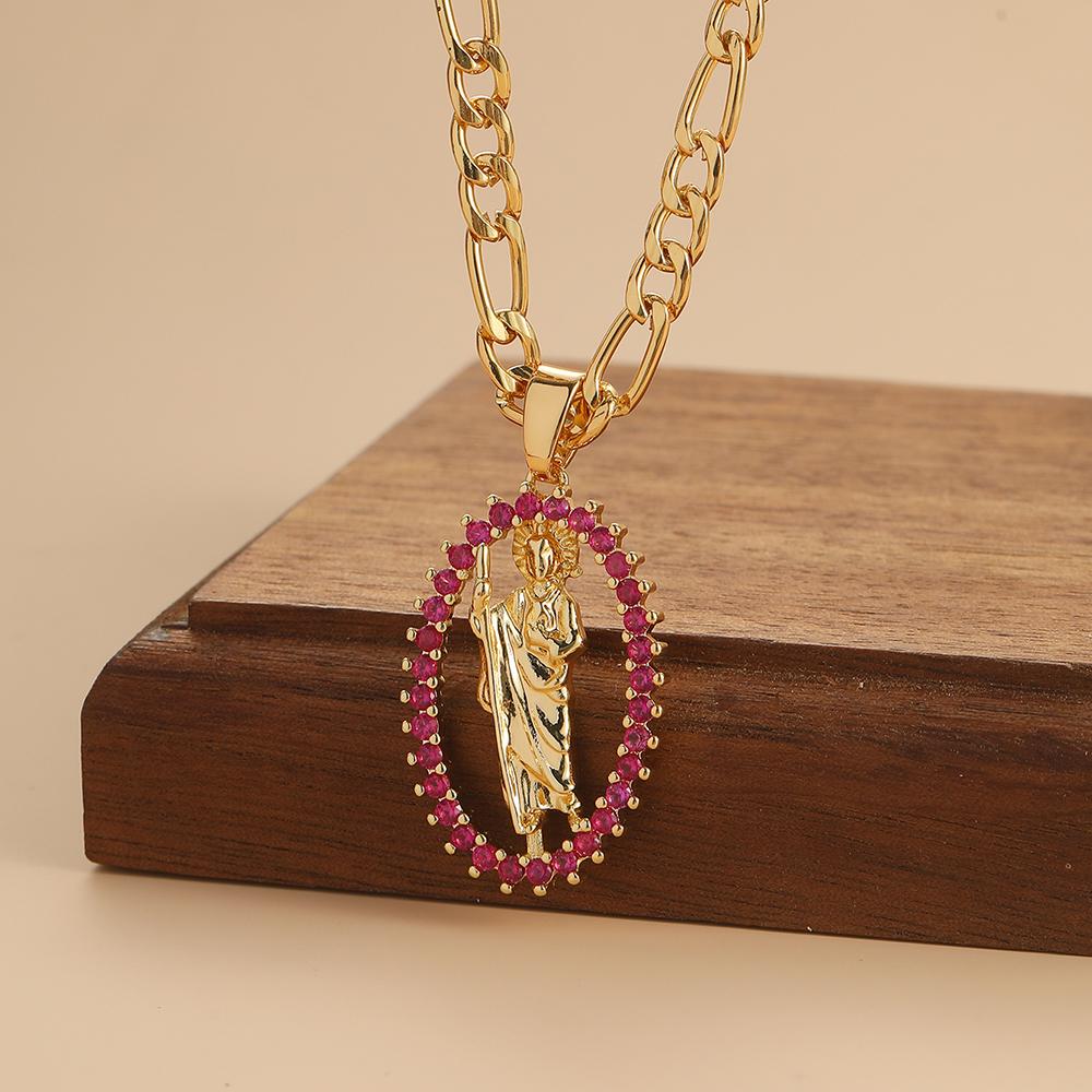 New Personalized Colorful Zircon Necklace Design, Fashionable, Light, Luxurious And Versatile, Popular Madonna Necklace