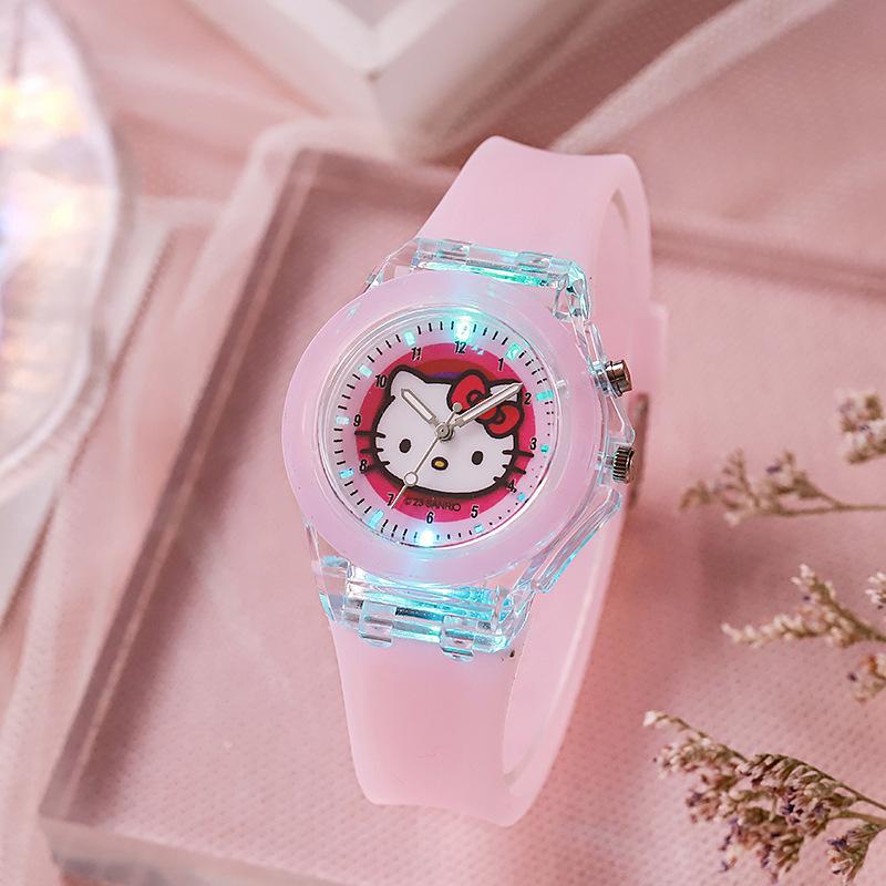 Summer Cartoon Children'S Watch, Luminous Luminous Primary And Secondary School Student Watch, Silicone Quartz Watch