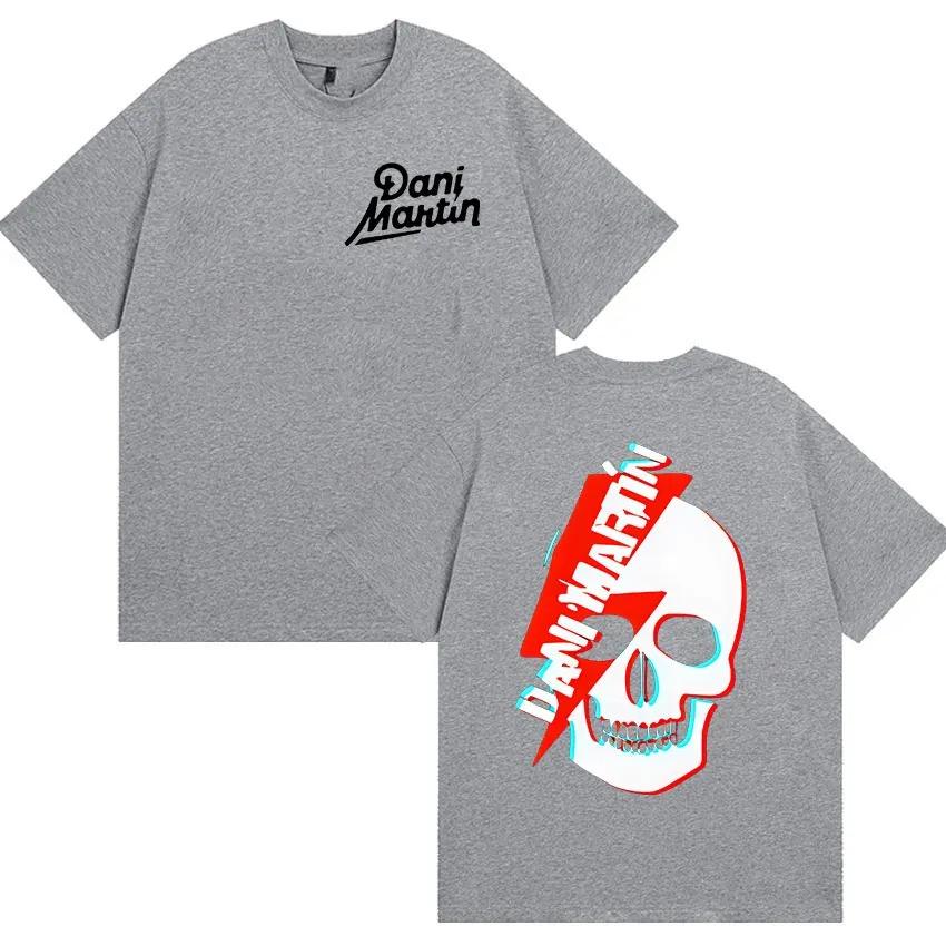 Spanish Rocker Dani Martin 2026 World Tour Concert Merch Vintage Gothic Print Men's Loose Cotton T-Shirt