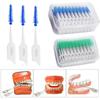 200Pcs Interdental Silicone Brushes Dental Toothpicks Brush Between Teeth Silicone Toothpicks With Thread Oral Cleaning Tools
