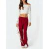Edikted New Arrival American Niche Style Remy Ribbon Sweatpants Side Stripes Casual Wide-Leg Pants Easiest for Match Ladies