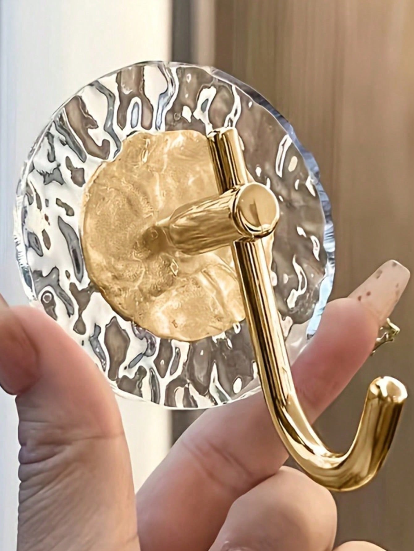 

Wall Mounted Coat Hook, Adhesive Towel And Bathrobe Hook Without Drilling, Multifunctional, Suitable For Kitchen And Bathroom Accessories 1PC-Gold різнокольоровий