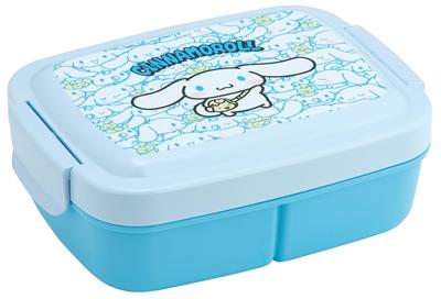 Lunch Box with Integrated Ushirou and Made In P8467534 Kids' Dome-Shaped Divider, 840ml, Cinnamoroll, Shiro, Sanrio, Japan,