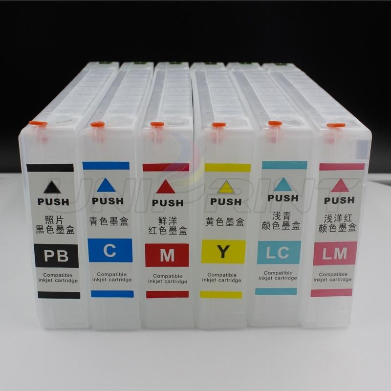 T7811-T7816 Leere nachfüllbare Tintenpatrone mit Chip für Fujifilm Frontier-S DX100 Drucker Einweg-Chip zeigt Tintenstand an