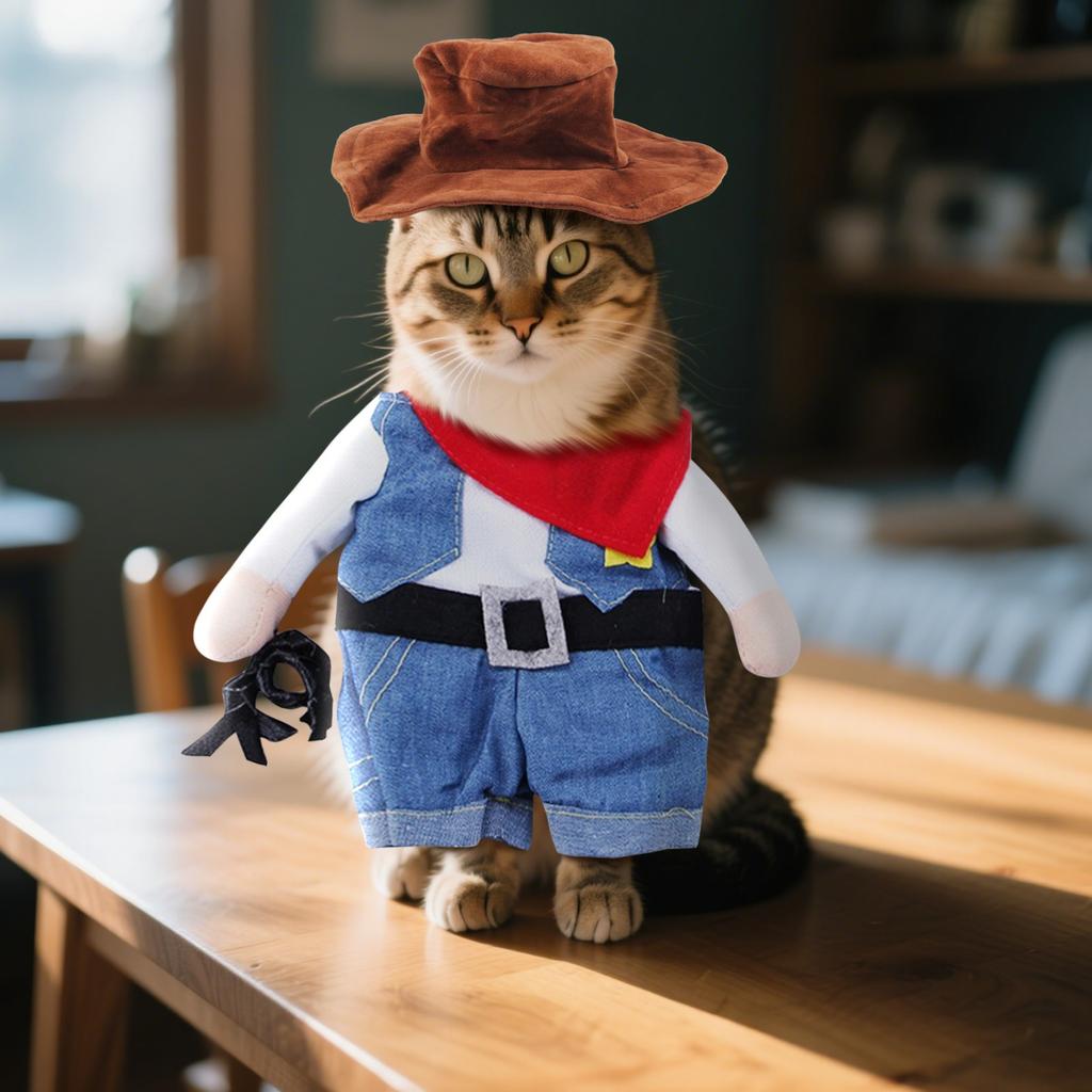 Halloween Pumpkin Cat Costume Wool Sweater For Small Fun Denim Jackets For Small Dogs And Cats