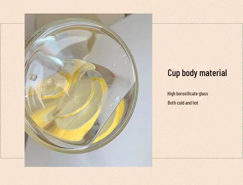 Heat-Resistant Borosilicate Glass Cup for Water, Juice, and Lemonades