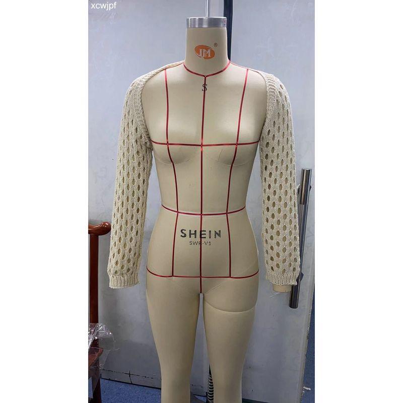 Liangli European and American Summer Hollow Sexy Crop Top Small Waistcoat Long Sleeves Tops Women