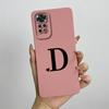 For Xiaomi Redmi Note 11 11S 4G 5G Case Cute Initial Letters Soft Liquid Silicone Shell For Redmi Note11 11 S 11 Pro Funda Capa