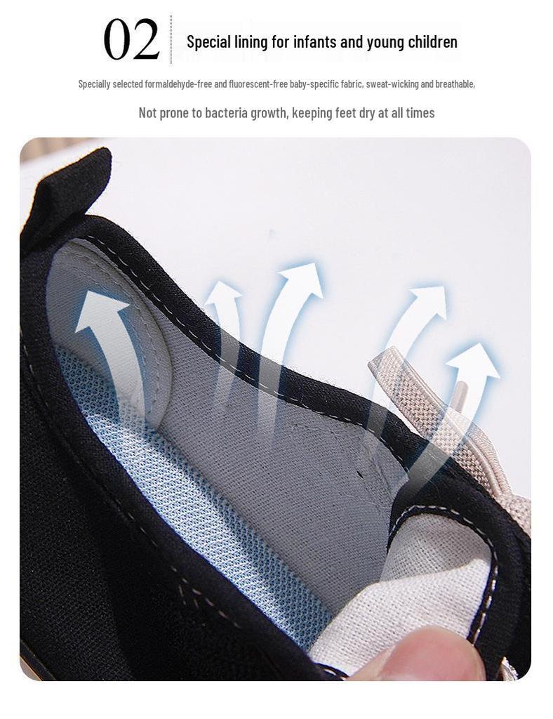 2025 Spring/Autumn Boys' Classic Canvas Shoes with Velcro for Kids - Skate and Kindergarten Shoes, Korean Style