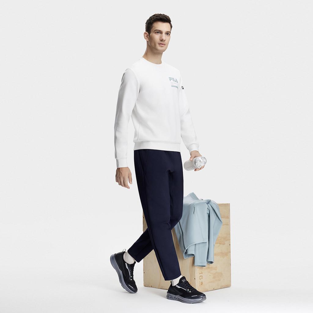 New FILA Sweatshirt Men's Lead Powder White A11M341204FIV