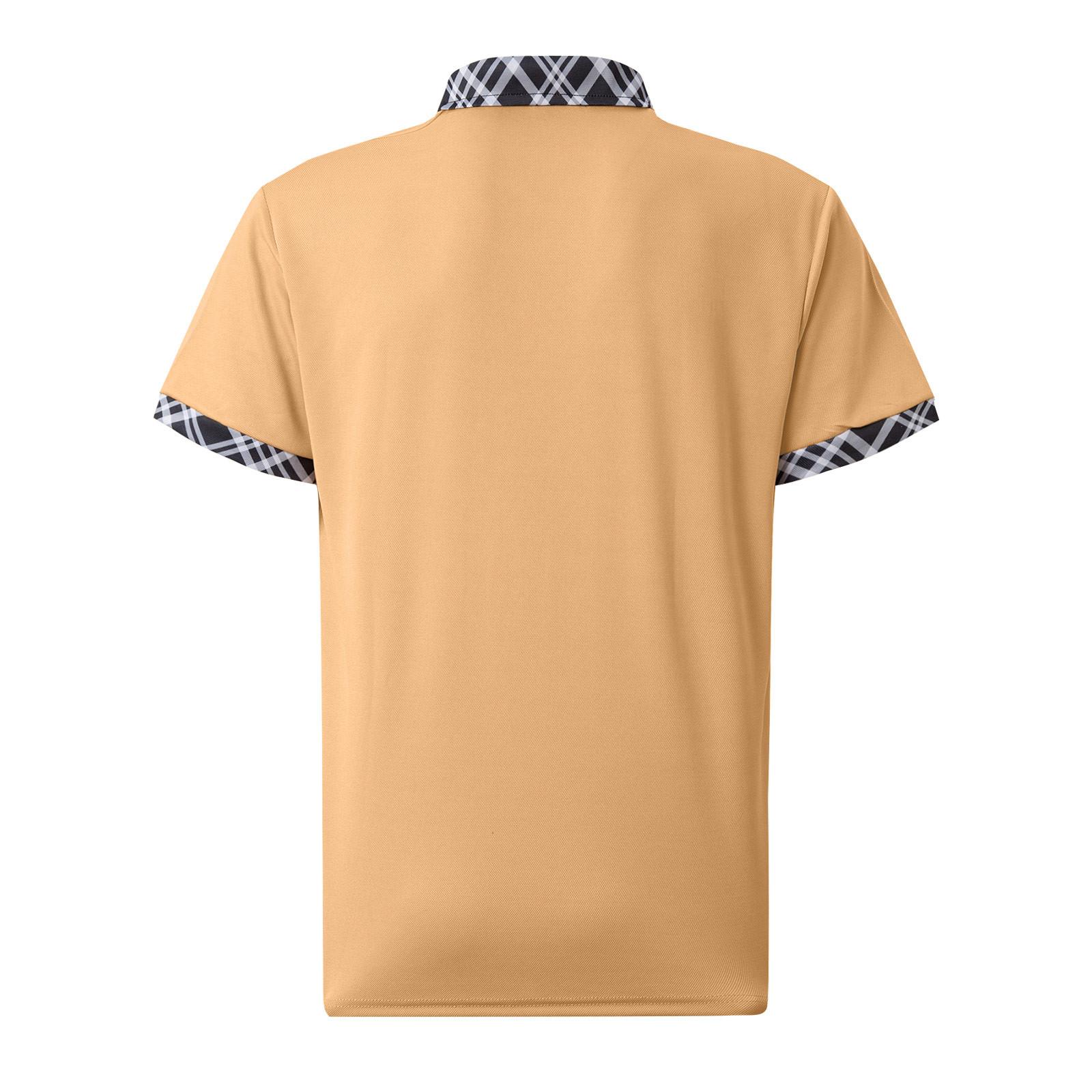 Мужская летняя дышащая рубашка с короткими рукавами и культурой отдыха M розовый — фото 9